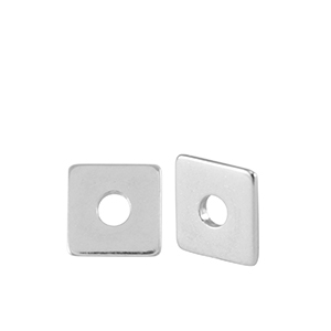 Perline di metallo DQ disco cuadrato 5mm argento antico (privo di nichel)