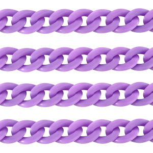 Catena in acrilico 22mm opaca viola petalo