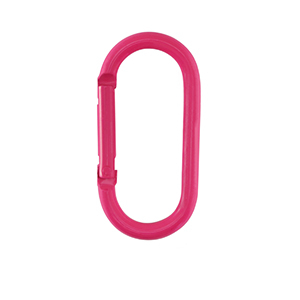 Componenti colorati anello bris&eacute; portachiavi ovale rosa neon