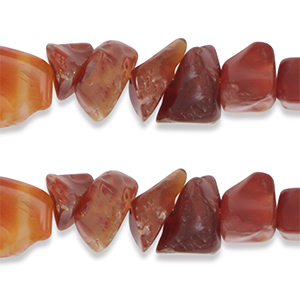 Perline in pietra naturale chips Agata arancione alba scuro