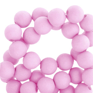 Perline in acrilico 4 mm rosa bello