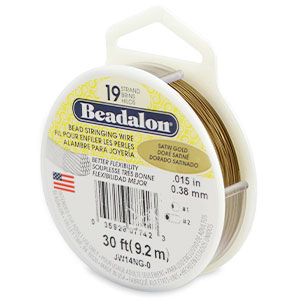 Beadalon filo infilaperle 19 fili diametro 0.38mm oro satinato