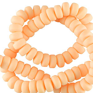 Perline di polimero rondella 7mm arrancione corallo
