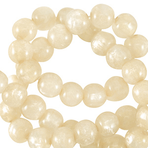 Perline Polaris 4 mm tonda Mosso bianco prosecco