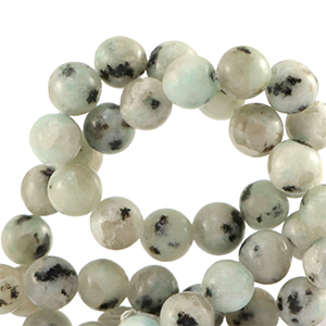 Perline in pietra naturale Quarzo 6mm verde schiuma di mare