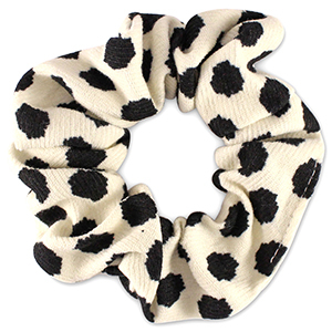 Elastici per capelli a pois bianco-nero