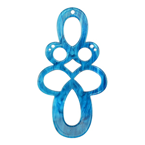 Pendenti in resina barocco blu di prussia