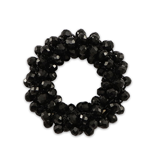 Ciondoli sfaccettati 32mm nero