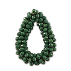 Ciondoli sfaccettati goccia verde scuro