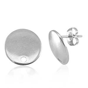 Componenti in acciaio inossidabile orecchini con anellino 13mm argento