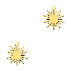 Ciondoli in acciaio inossidabile sole oro