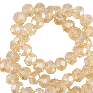 Perline sfaccettate 6x4mm rondella marigold giallo-effeto perlato