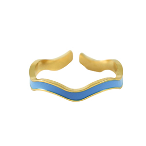 Anelli in acciaio inossidabile oro-blu