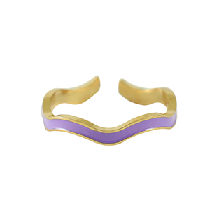 Anelli in acciaio inossidabile oro-viola