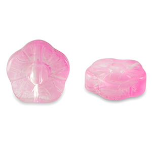Perline di vetro fiore rosa
