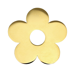 Ciondoli in acciaio inossidabile fiore oro