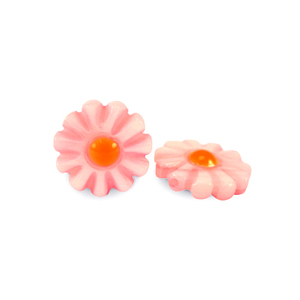 Perline di conchiglia fiore rosa anguria-arancio