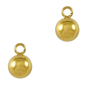 Ciondoli in acciaio inossidabile tondo 6mm oro