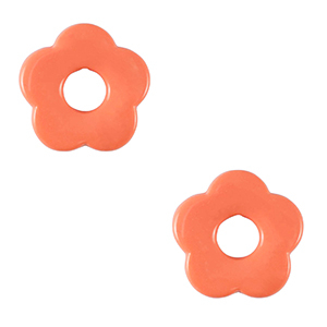 Ciondoli in acrilico fiore rosa terracotta
