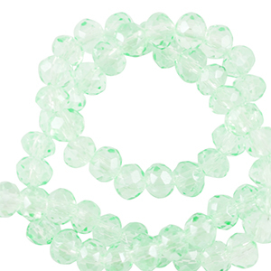 Perline sfaccettate 3x2mm rondella verde menta delicato