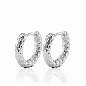 Orecchini in acciaio inossidabil a cerchio 21mm argento