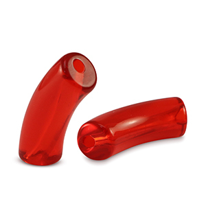 Perline in acrilico tubo rosso