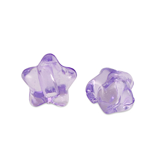 Perline in acrilico stella viola trasparente