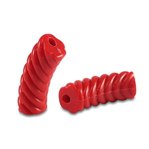 Perline in acrilico tubo spirale Rosso