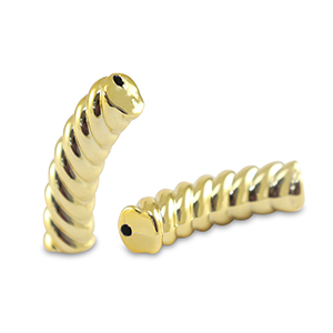 Perline in acrilico tubo spirale oro