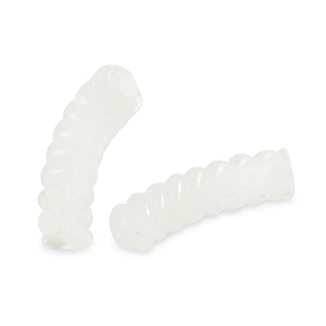 Perline in acrilico tubo spirale bianco trasparente