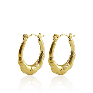 Orecchini in acciaio inossidabil a cerchio 20mm oro