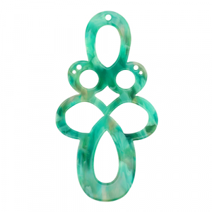 Pendenti in resina barocco turchese-verde