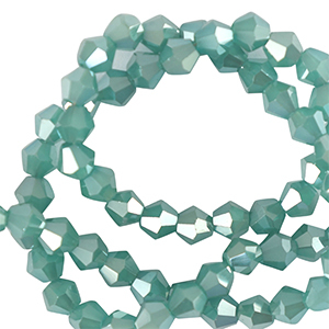 Perline sfaccettate bicone 4mm verde larchmere