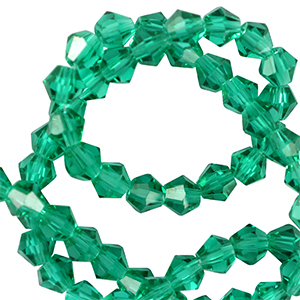 Perline sfaccettate bicone 3mm verde eden