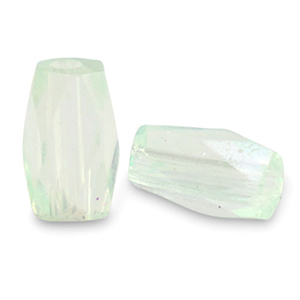 Perline sfaccettate tubo verde menta delicato