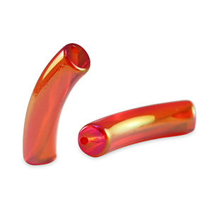 Perline in acrilico tubo rosso-rivestimento AB