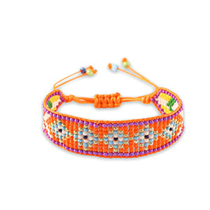 Braccialetti alla moda arancione-blu chiaro