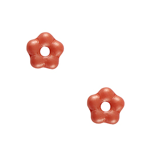 Perline Rep. Ceca fiore 5mm rosso corallo