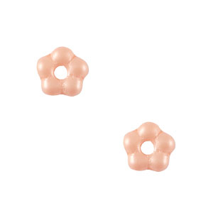 Perline Rep. Ceca fiore 5mm rosa pesca pallido