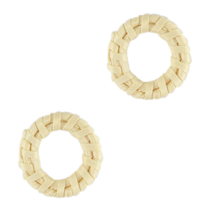 Pendente in rattan 24mm bianco naturale