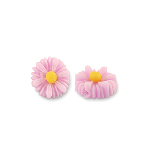 Perline in resina fiore 8mm rosa lilla
