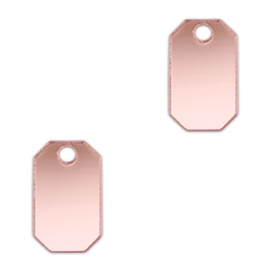 Ciondoli accattivanti ottagono rosa chiaro metallico