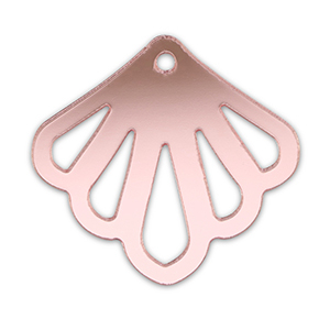Ciondoli accattivanti conchiglia rosa chiaro metallico
