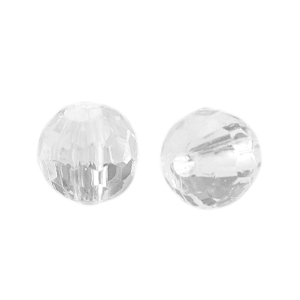 Perline in acrilico 6 mm sfaccettata trasparente