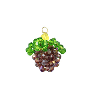 Ciondoli sfaccettati mora oro-viola verde