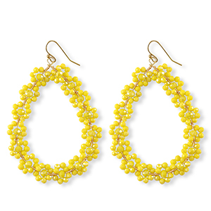 Orecchini sfaccettati goccia oro-giallo
