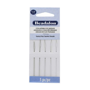 Beadalon ago flessibili 6.3cm assorti argento
