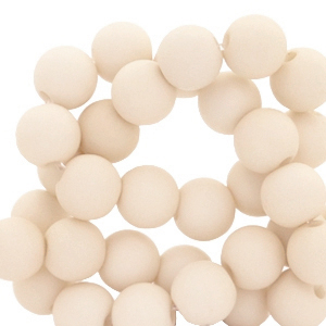 Perline in acrilico 6 mm beige crema