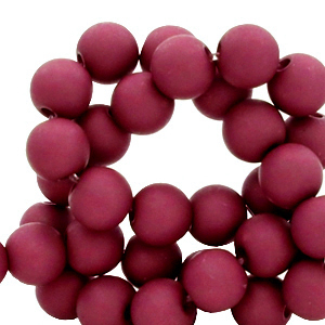 Perline in acrilico 4 mm vino rosso bacca