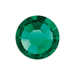 Pietra di nascita Maggio Preciosa SS16 a fondo piatto (4mm) Emerald green
